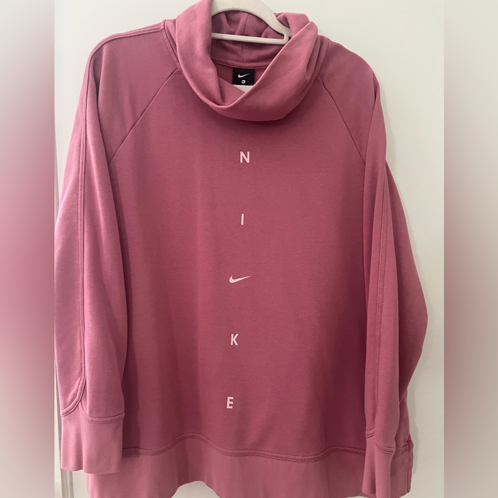 Nike Women's Mauve Cowl Neck pullover.
